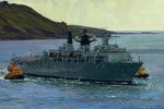 HMS ALBION returning to Plymouth